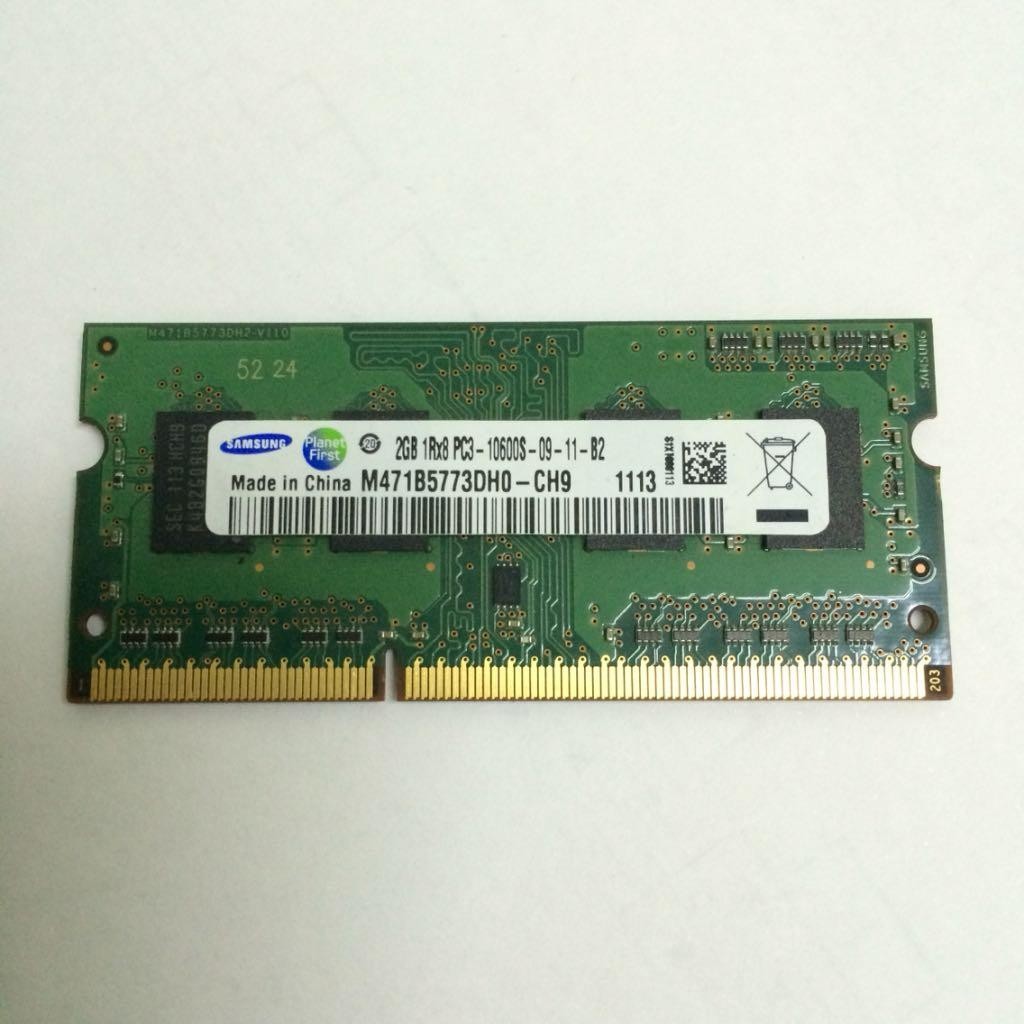 三星 DDR3-1333 2GB RAM 筆電記憶體