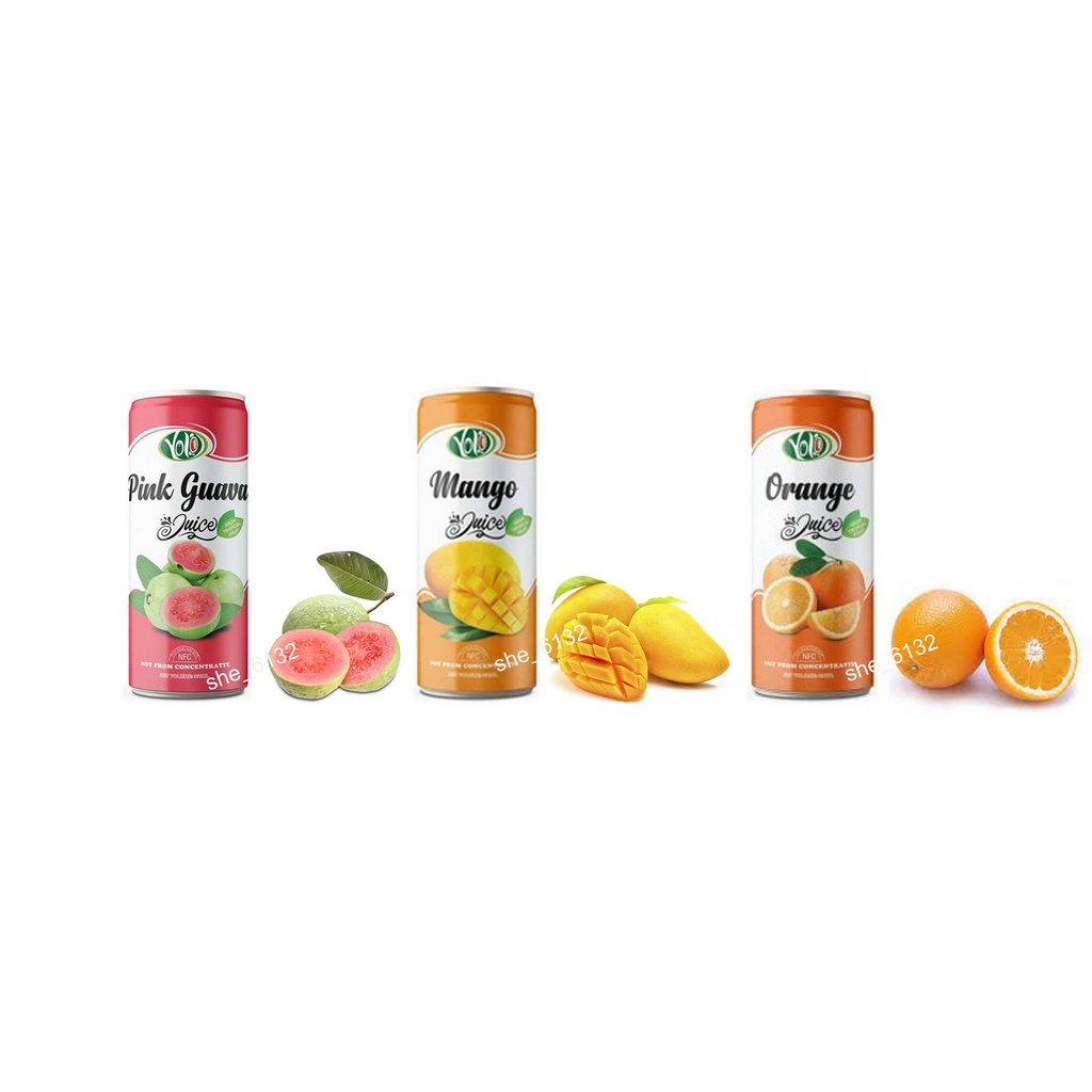 越南 YOLO juice 果汁 芒果/柳橙/芭樂 330ml