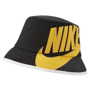 Nike 帽子 NSW Bucket Hat 黑 黃 漁夫帽 遮陽帽 大LOGO【ACS】 DH2077-010