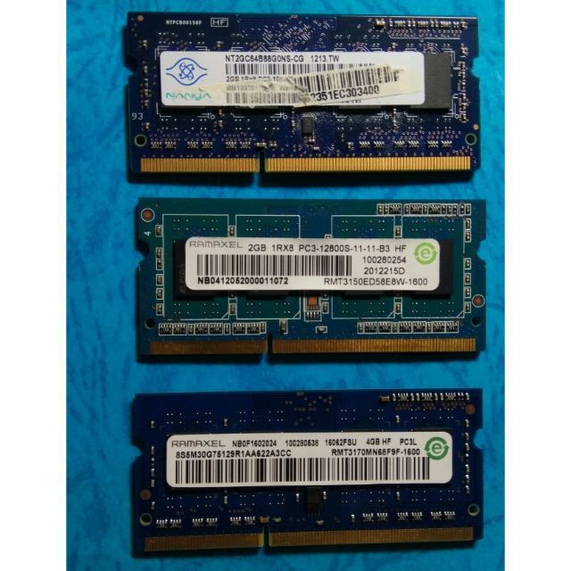 筆電 記憶體 DDR3 2GB (拆機)