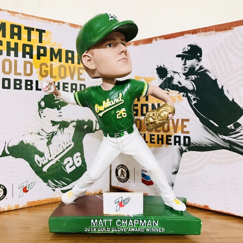 MLB SGA 球場搖頭公仔 奧克蘭運動家 Matt Chapman 三壘金手套砲手