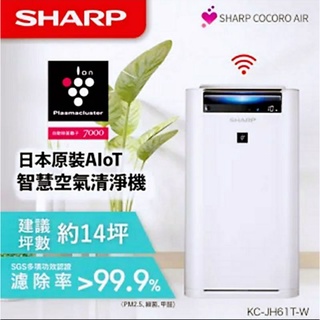 📣限時特惠免運全新日本原裝夏普Sharp JH61自動除菌離子智慧空氣清淨機