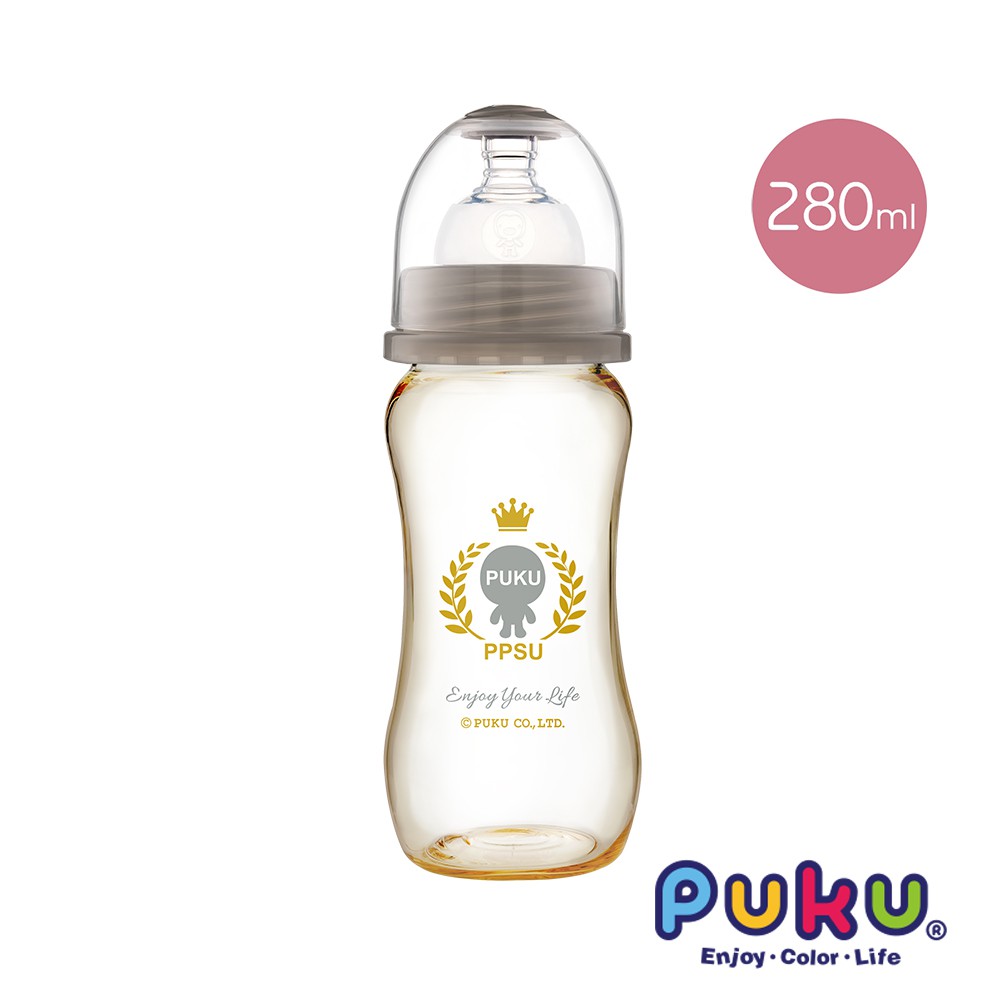 PUKU藍色企鵝 PPSU母乳實感寬口奶瓶280ml