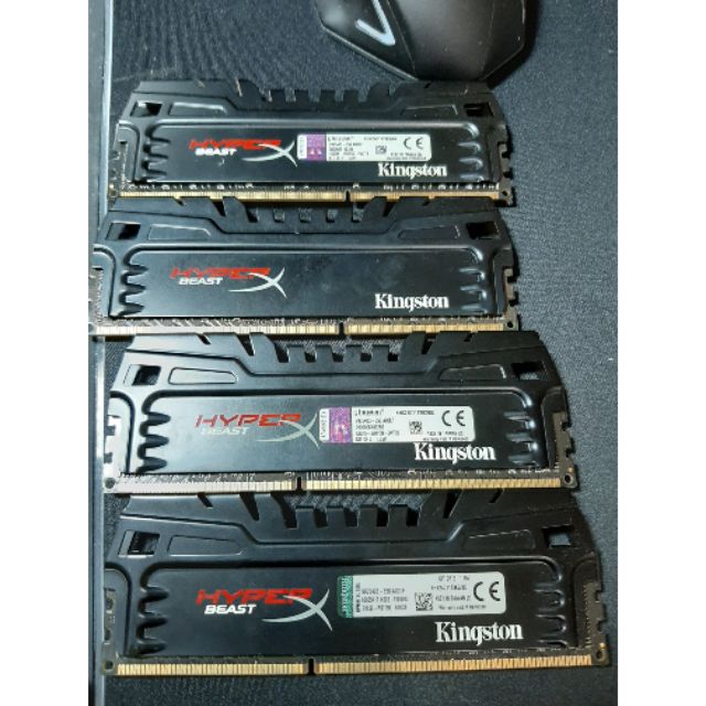 暫售 勿下單僅剩金士頓BEAST DDR3 2400 4G*4超頻帶馬甲記憶體 不拆賣 誠可小議