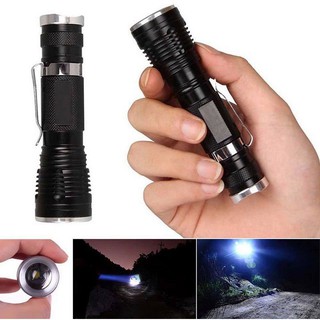 臺灣發貨 單段開關 CREE L2 LED 使用18650鋰電池 強光手電筒 可調焦手電 伸縮變焦手電筒