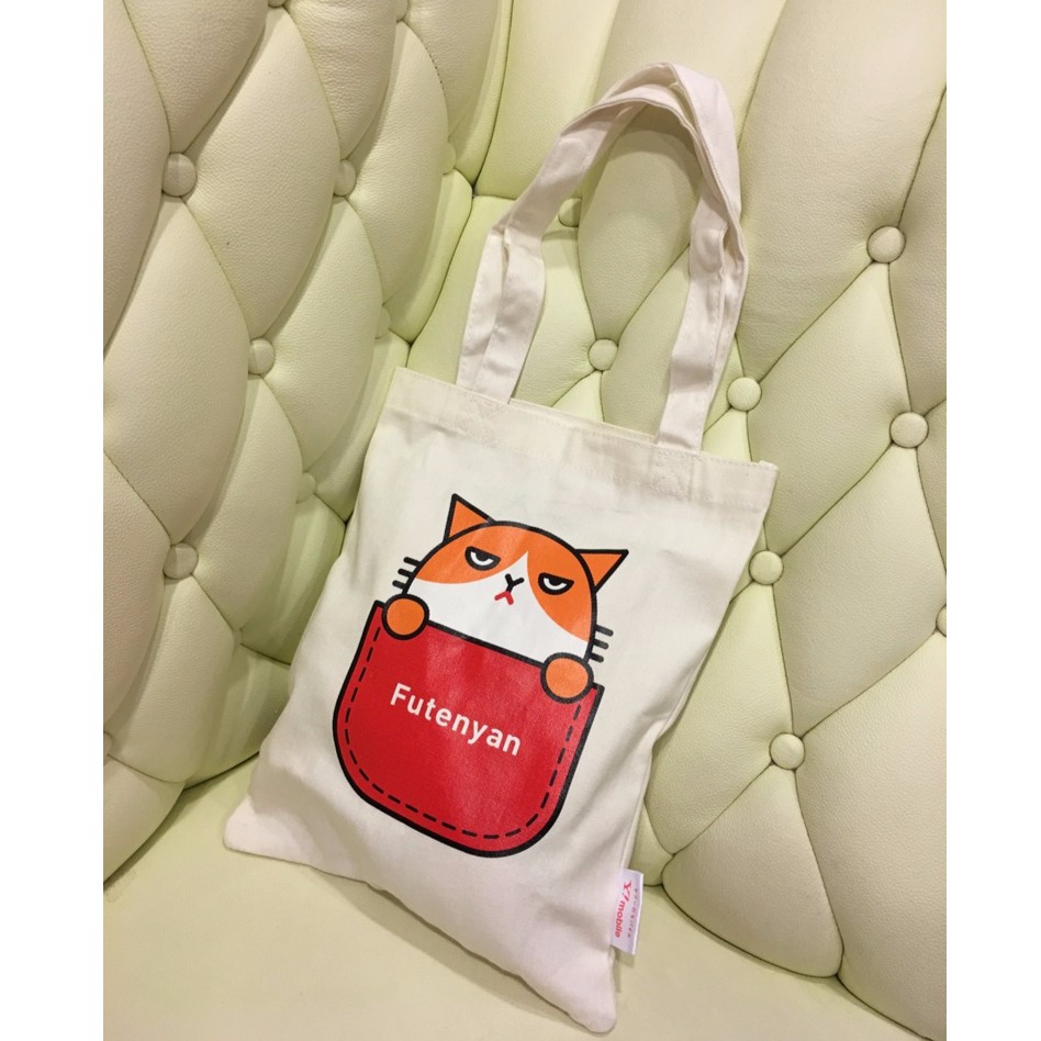 日本雅虎y Mobile 貓咪futenyan Rare Cat 帆布包 肩背包 可a4 貓奴必備 蝦皮購物