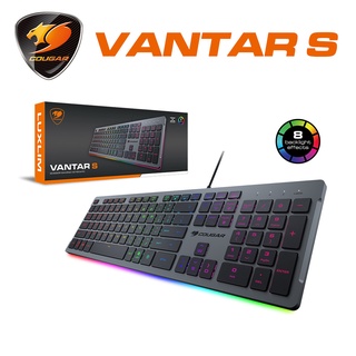 【COUGAR 美洲獅】VANTAR S 剪刀腳電競鍵盤 電腦鍵盤 RGB鍵盤 照地燈效果