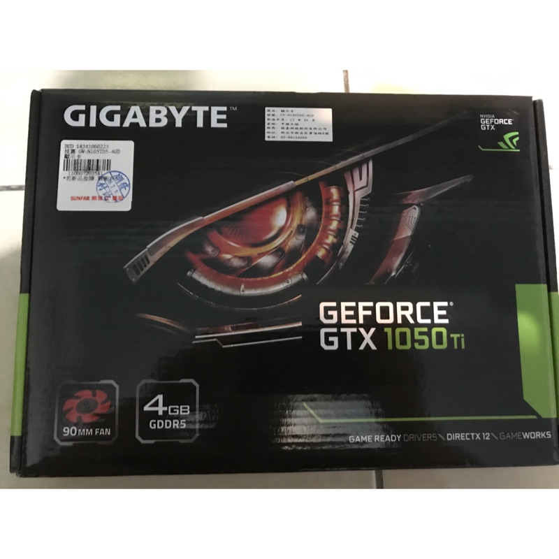 Gigabyte 技嘉 GTX 1050 Ti D5 4G 顯示卡