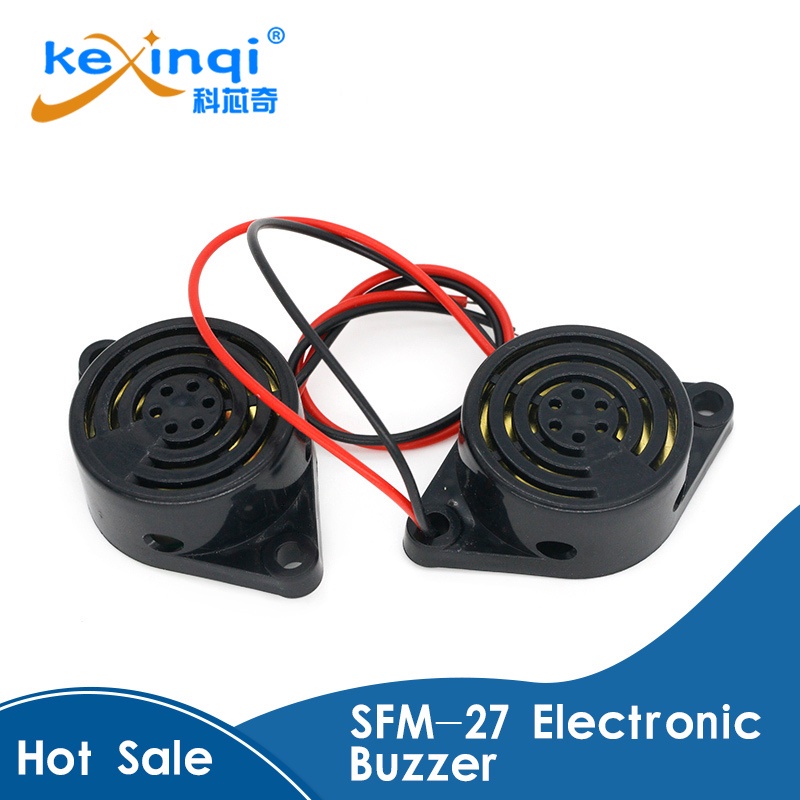用於 Arduino SFM-27 的耐用 3-24V 壓電電子蜂鳴器警報 95DB 連續聲音蜂鳴器