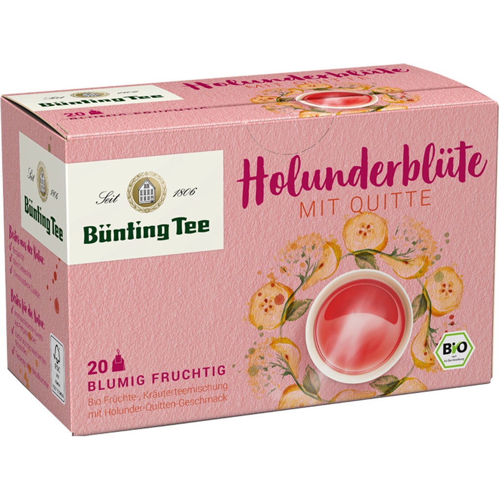 [花茶/果茶]德國有機Bünting花果茶-木梨與接骨木花風味（無咖啡因）