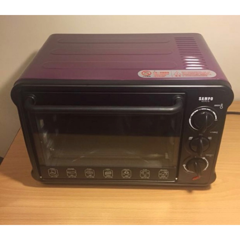聲寶18公升紫色烤箱