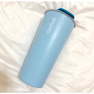 Gogoro杯子 雙層不鏽鋼冷水隨行杯 水藍色 全新