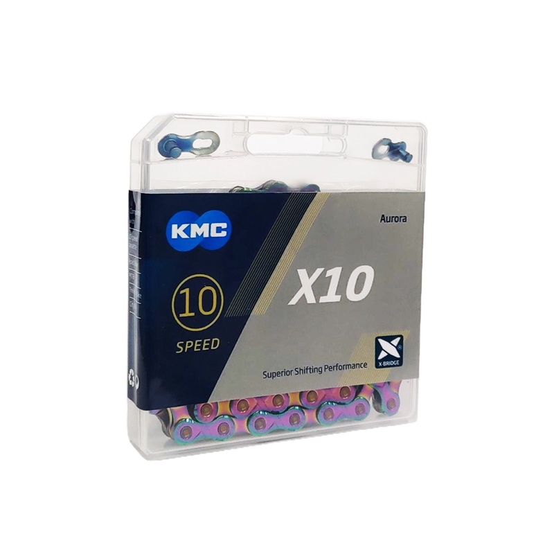 KMC X10極光鏈條 10速鍊條 10speed 十速鏈條(炫彩)[03000714]【飛輪單車】