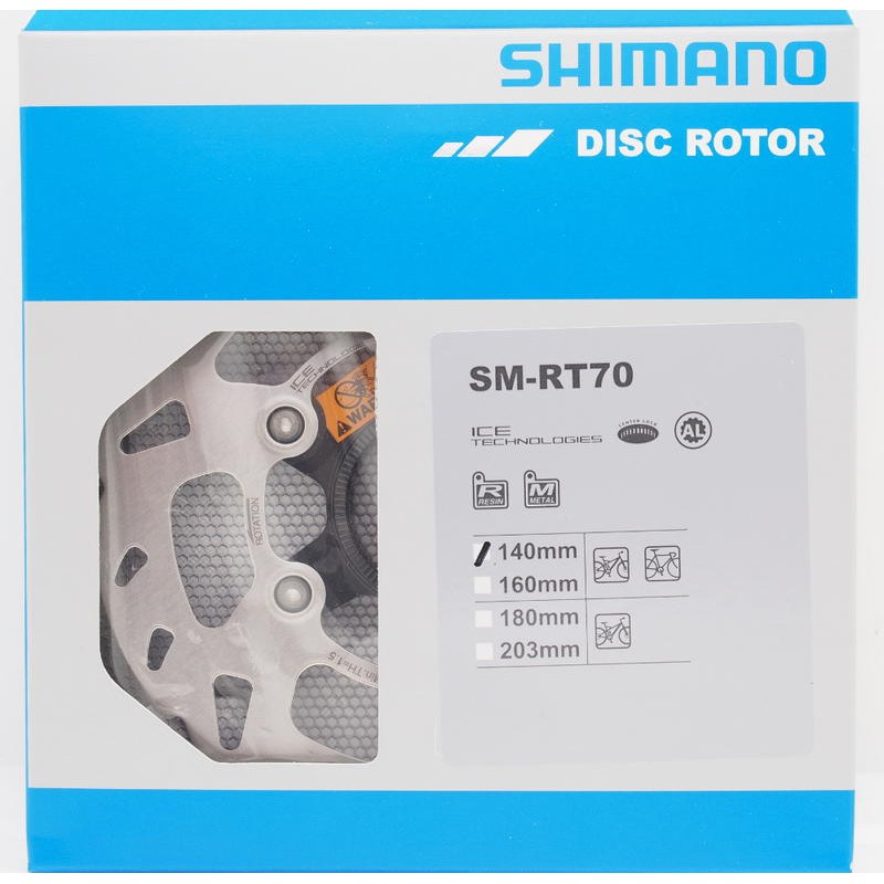 SHIMANO 105/SLX SM-RT70 140mm中心鎖入式散熱碟盤 Centerlock