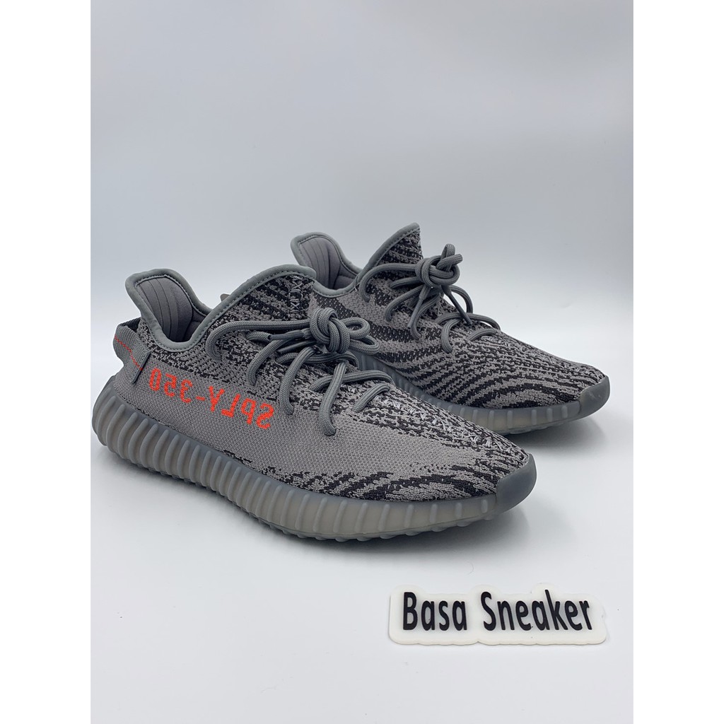 【Basa Sneaker】 Adidas Yeezy 350 V2 Beluga 2.0 灰 酷灰 橘字 AH2203