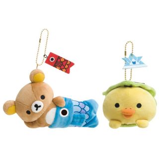 現貨❤特價《喵頭~萌》∩Rilakkuma 懶懶熊 拉拉熊∩懶熊 兒童節 鯉魚旗 珠鍊 吊飾 鑰匙圈 側躺 鯉魚 娃娃