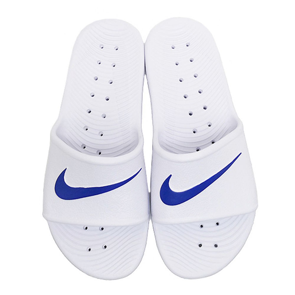 【逢甲 FUZZY】Nike Kawa Swoosh 防水 洞洞 拖鞋 單勾 白 藍 832528-100