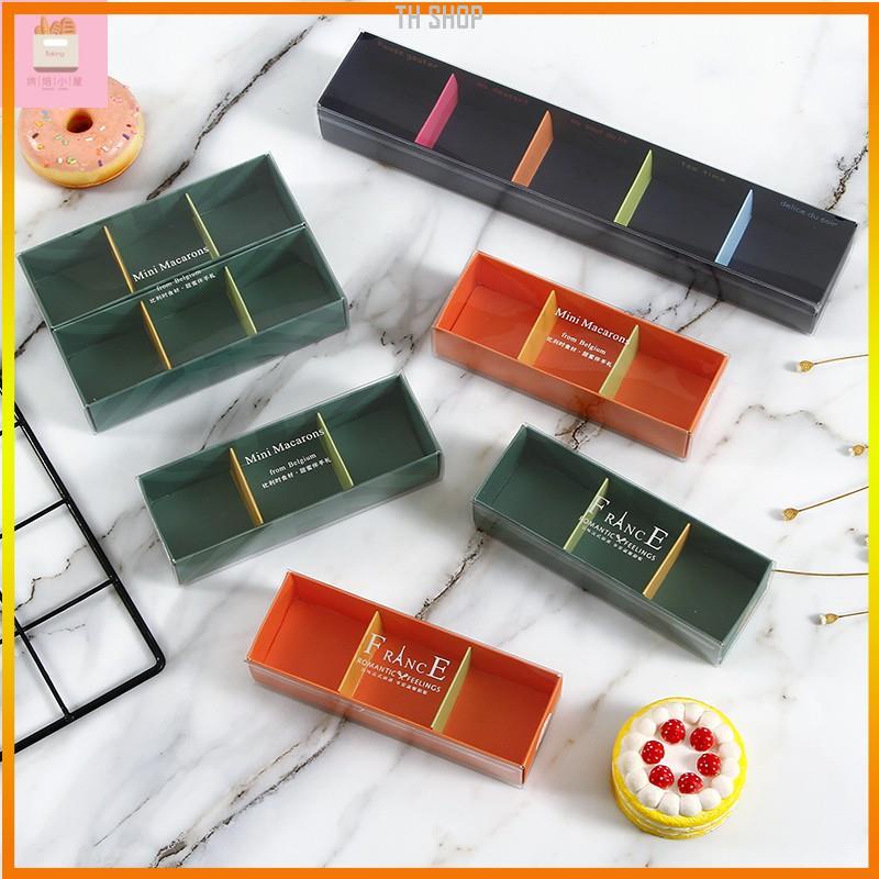 【TS】【馬卡龍包裝盒】 356粒裝馬卡龍包裝盒 透明可視全包抽屜型 橙綠雙拼甜品包裝紙盒