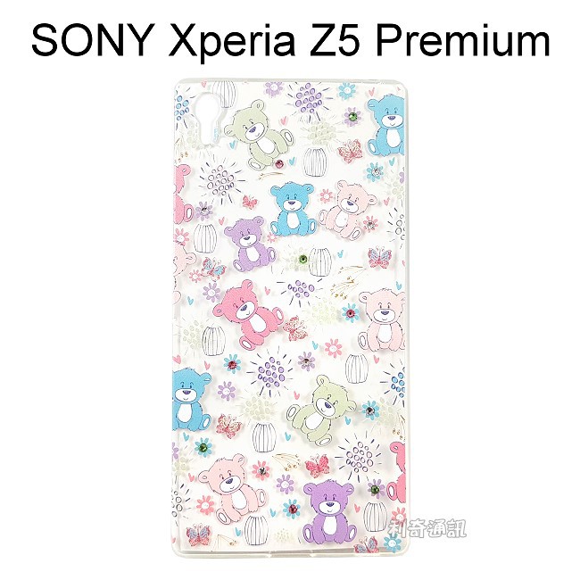 施華洛世奇彩鑽透明軟殼 [熊熊軍團] SONY Xperia Z5 Premium E6853 (5.5吋)