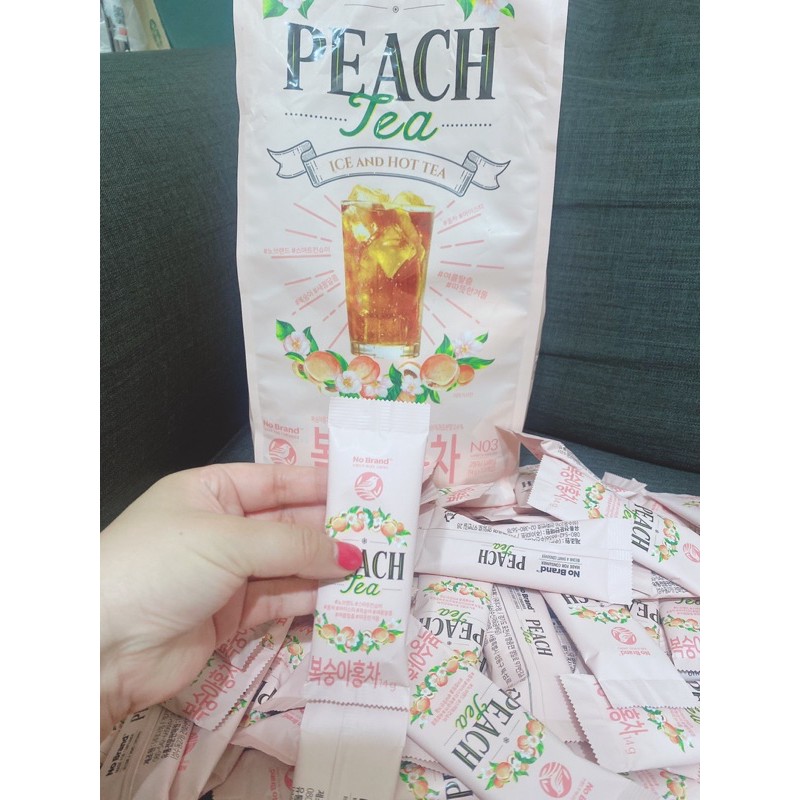現貨 預購韓國no Brand Peach Tea 即溶茶冷飲水蜜桃茶 單包入 14g一次 包 蝦皮購物