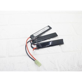 2館 生存遊戲 11.1V 鋰電池 三片式 (鋰鐵充電電池EBB AEG AR M4 BB彈 T91模型416
