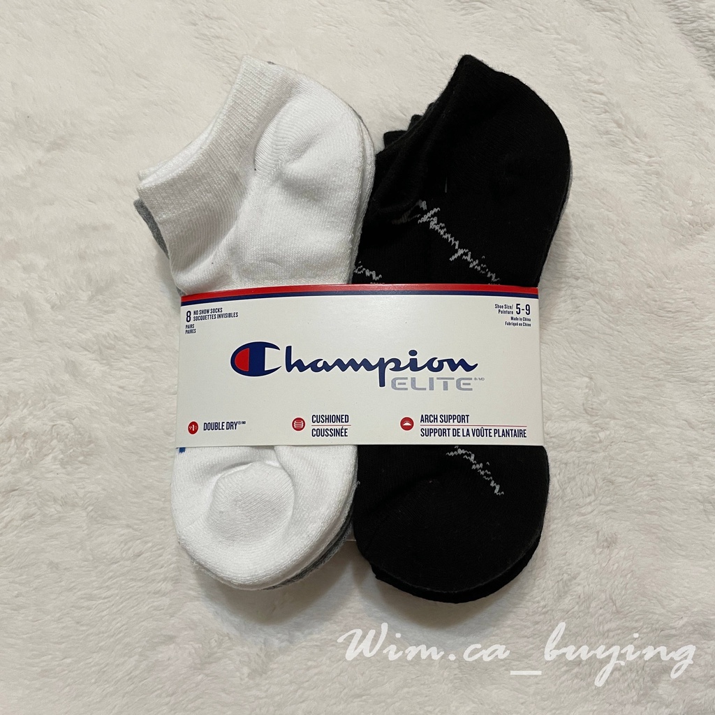 WIM.ca Champion 女款短襪 底部加厚 毛巾底 吸汗透氣 足弓 女生襪子 加拿大代購
