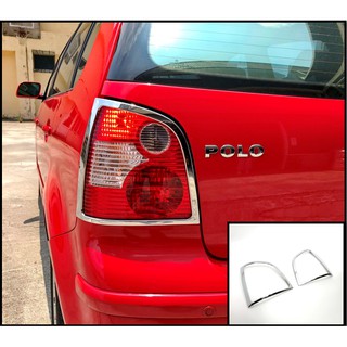 圓夢工廠 VW 福斯 POLO 9N 改裝 鍍鉻銀 車燈框 後燈框 尾燈框 飾貼 臺灣製造 品質保固