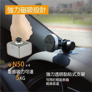 【迪克車架】黏貼式 磁吸手機架 手機架 汽車/支架 固定架 導航 GPS(ST-09SMG)