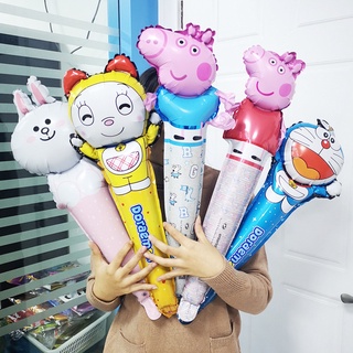 【新店48h出貨】Bobo學校幼兒園遊戲派對玩具氣球 大號長款手棒 佩佩豬叮噹貓手持棒批發兒童