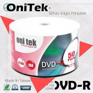 OniTek DVD-R 4.7GB 16X 可列印燒錄空白光碟 可燒錄光碟 空白光碟 空白片 光碟片 燒錄片 台灣製