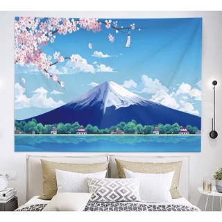 台灣現貨（送燈串+掛勾）富士山掛布 背景布 裝飾掛布 富士山 風景 日本 房間裝飾 佈置牆 拍照背景 直播背景布 ins