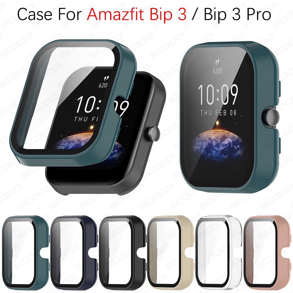 適用於 Huami Amazfit BIP 3 / BIP 3 Pro 手錶蓋的鋼化玻璃外殼的全屏保護 PC 外殼