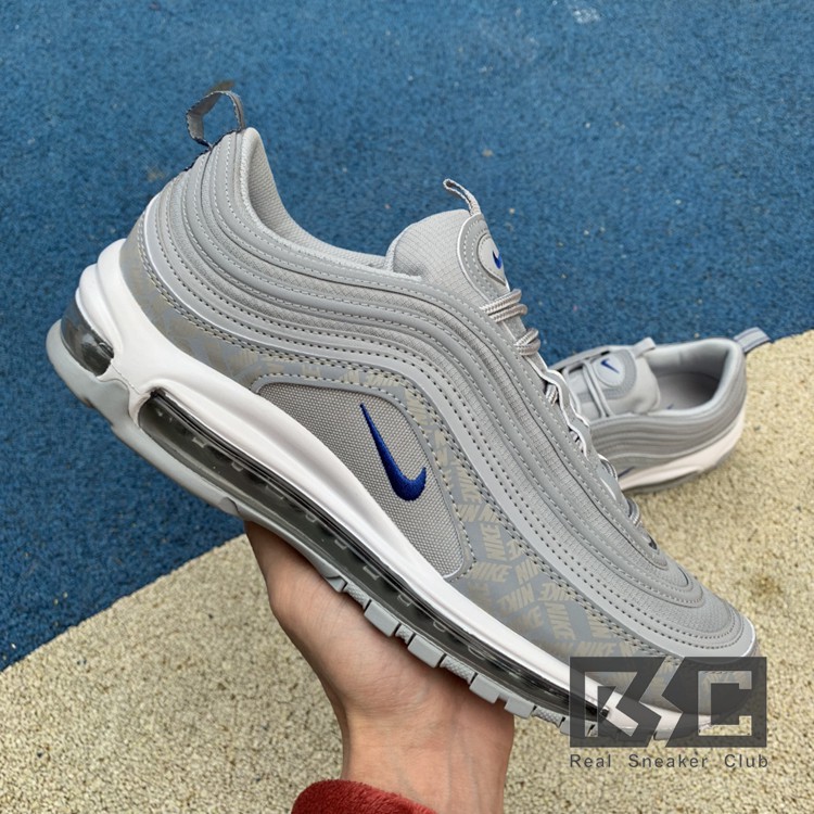 Nike Air Max 97 Wolf Grey Game Royal 灰 藍勾 3M 氣墊 男女BQ3165 001 New Nike Air Max 97s Wolf Grey Game Royal BQ3165 001