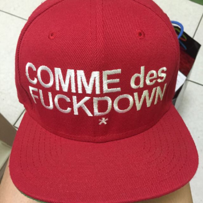 SSUR The Cut x CLOT COMME des FUCK DOWN SNAPBACK CAP 翻玩 CDG 可調式 後扣帽 冠希 二手品