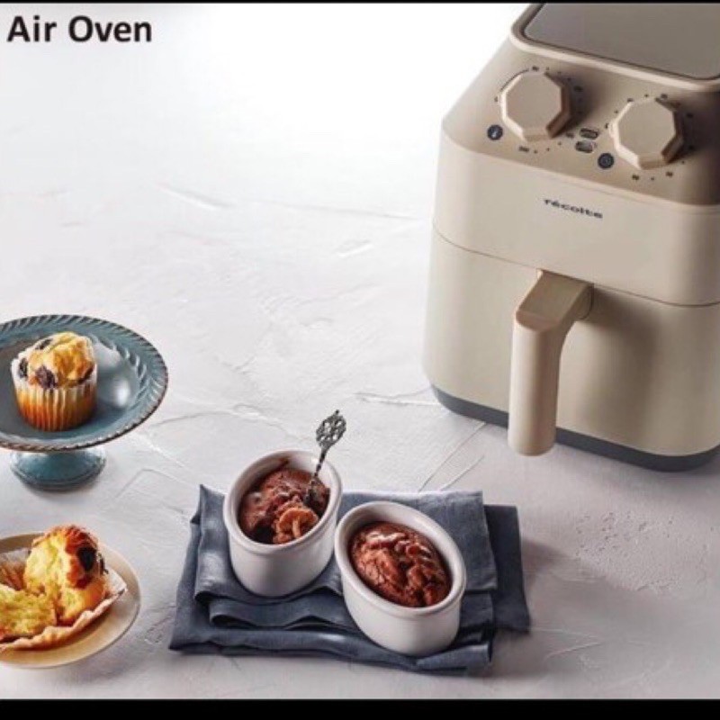 《二手》麗克特 recolte Air Oven 氣炸鍋米白 贈4吋烤盤