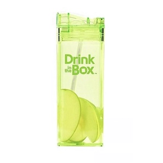 加拿大 Drink in the Box - Tritan兒童戶外方形吸管杯-綠色 355ml