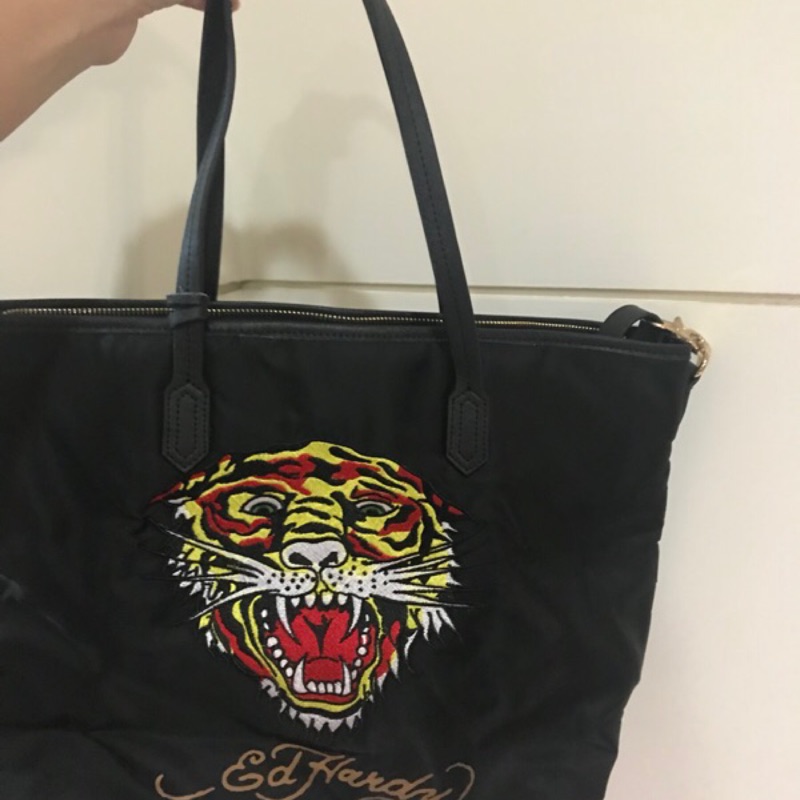 (降價❗️)Ed hardy 刺繡老虎 肩背包/托特包