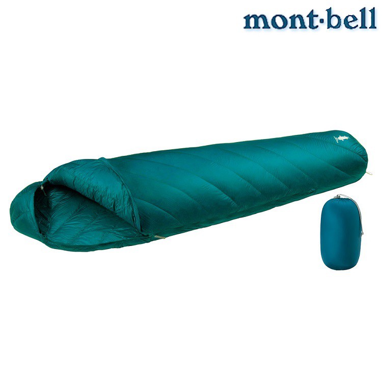 Mont Bell 羽絨睡袋 登山睡袋 彈性斜紋輕量montbell 800fp 3 Basm 藍綠 蝦皮商城 Line購物