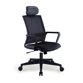 【DL OA】大型扶手辦公椅、網布辦公椅、辦公家具、辦公椅(18031)(皮枕黑網墊)