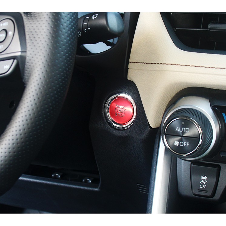 豐田19-20款RAV4五代#改裝#鍵啟動電鍍裝飾貼片 改裝點火圈 一鍵啟動金屬貼 現貨實拍