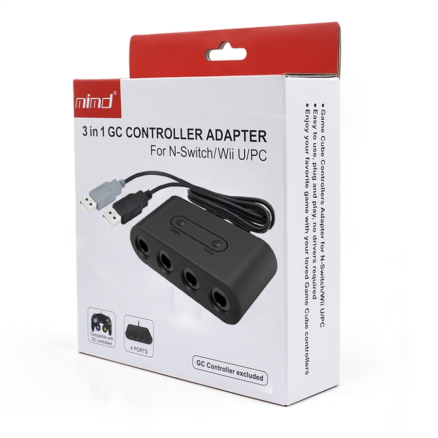 Gc手柄轉switch轉換器三合一gc Wiiu Pc Switch轉換器ngc轉換盒 蝦皮購物