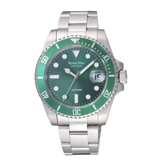 Roven Dino羅梵迪諾 海防前線時尚腕錶-銀X綠-RD6089S-278GE-42mm