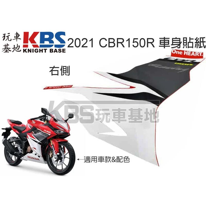 【玩車基地】2021 CBR150R 中側殼貼紙 競速紅配色 K45R 86643-K45-A00 86644-K45