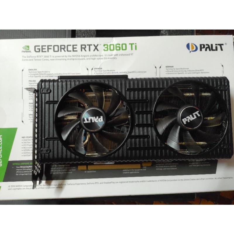 Vga 帕利特 RTX 3060Ti 雙 8GB Gdr6