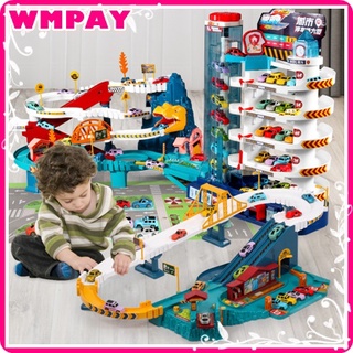 【WMPAY】玩具車 汽車闖關大冒險/恐龍電動軌道/軌道車/停車場/汽車大樓/軌道玩具/拼裝軌道/M56292