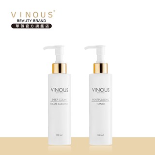 Vinous 溫和洗卸精華保濕 二件組 卸妝洗面 補水保濕 玻尿酸 舒緩敏感