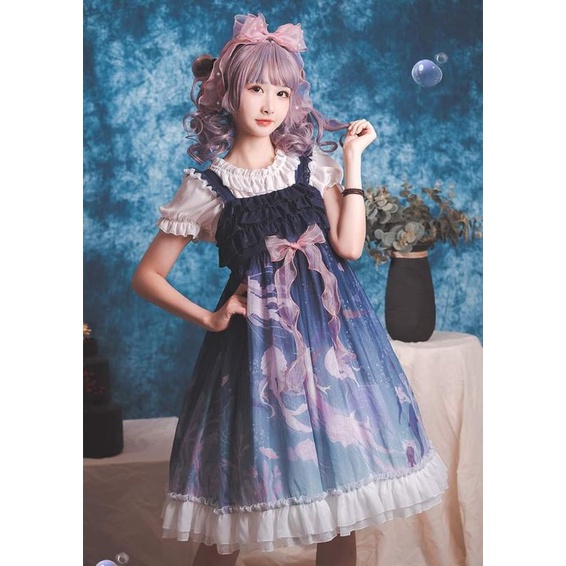 二手 lolita 貓罐頭 貓芮可 海洋之歌 JSK
