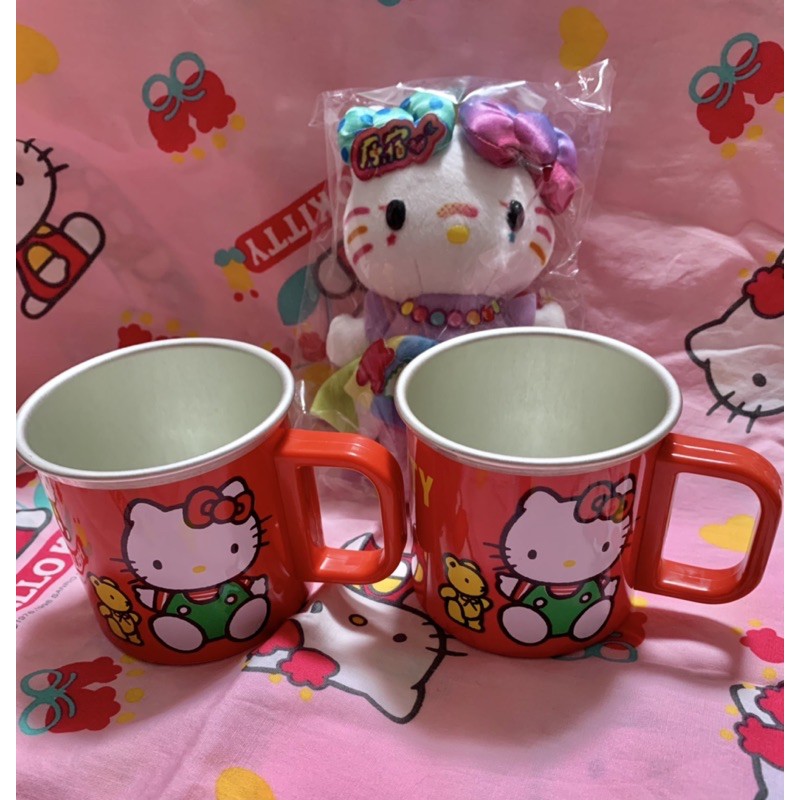 日本帶回三麗鷗授權正品哈囉凱蒂貓hello kitty Sanrio 小熊鐵杯子 馬克杯 茶杯 水杯