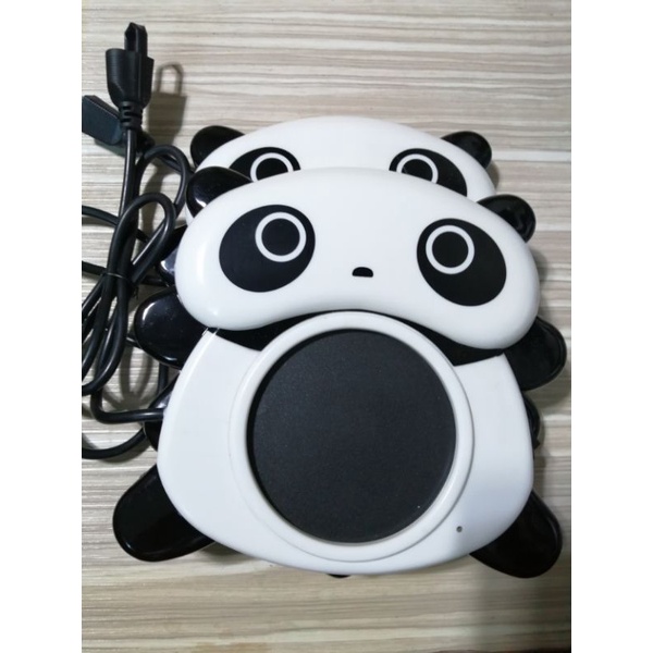 可愛熊貓造型保溫盤。