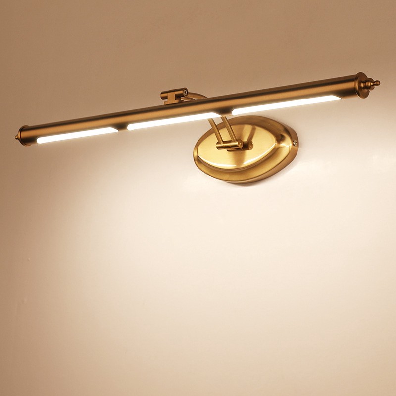 熱賣爆款美式金色LED鏡前燈 化妝臺可調鏡子燈衛生間浴室復古長條直銷